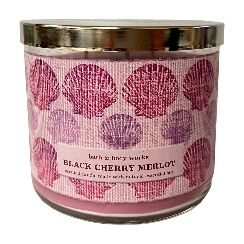 Bath and Body Works Black Cherry Merlot Scented 3-Wick Candle (14.5 oz / 411 g)